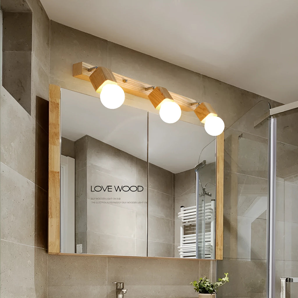 24cm LED wall lamp with integrated mirror cabinet for bedroom mounting