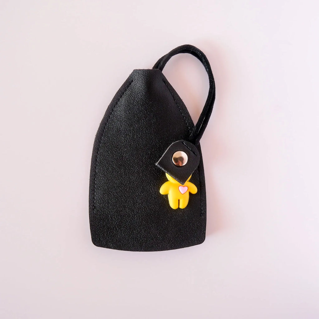 Universal large capacity PU leather car key case with credit card slots in five colour options.