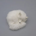 Artificial white fox fur decoration measuring 15cm long for car and home use