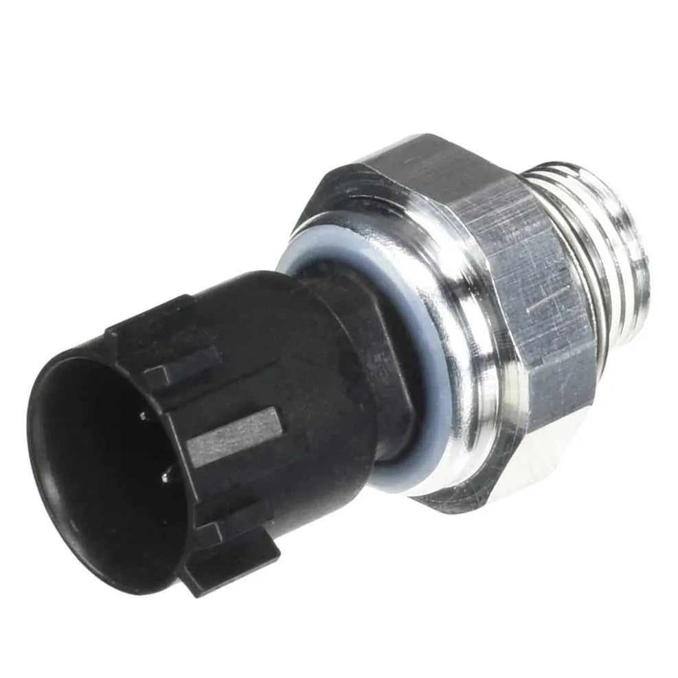 Silver automobile fuel pressure sensor with metallic finish for vehicle fuel system