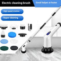 White handheld cleaning ball with lithium rechargeable battery and cleaning brush accessory