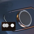 Obsidian black magnetic phone holder with centripetal force design and two adhesive discs