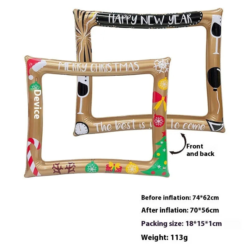 Christmas inflatable photo frame with tree design for party photography