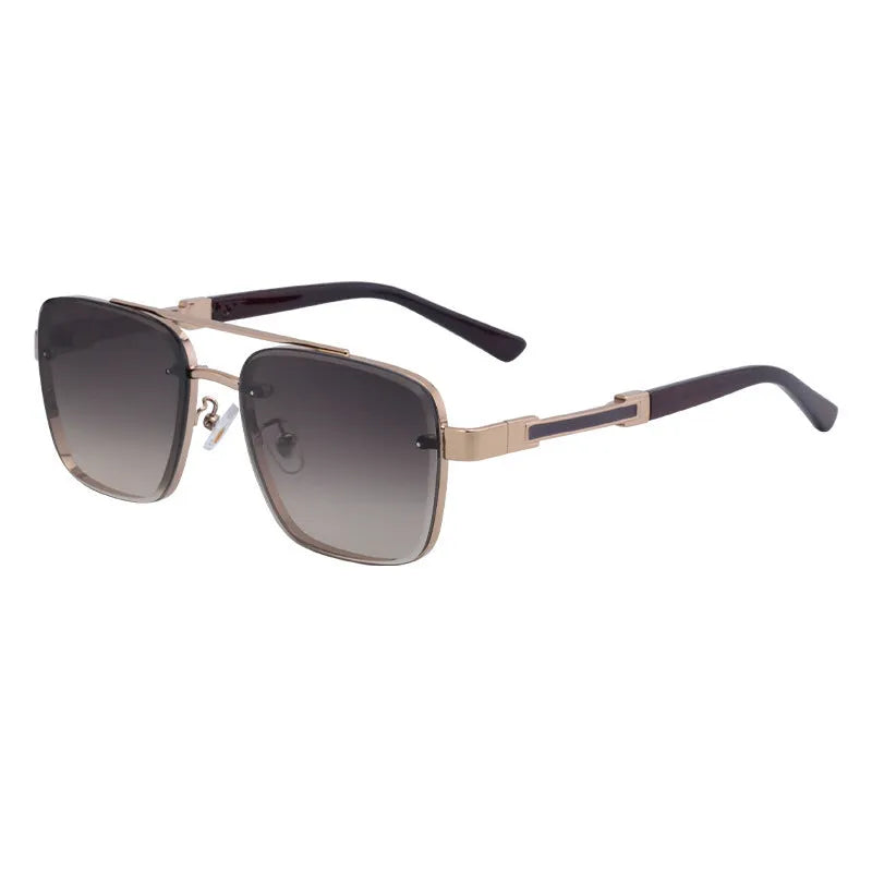 Men's vintage sunglasses with PC lenses in multiple colour options including gradient blue and gun gray gray green