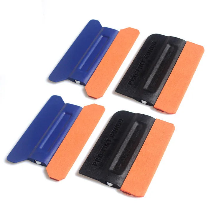 Car vinyl film scraper tool with ABS plastic handle and interchangeable scraping head