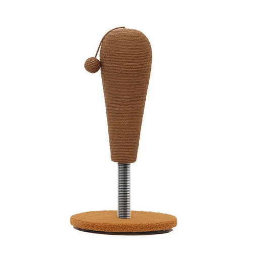Hemp rope cat scratching board with choice of cat grasping ball or tumbler centrepiece in large or small size