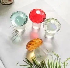 Colourful mushroom crystal decorative ornament 40x53mm modern minimalist geometry gift