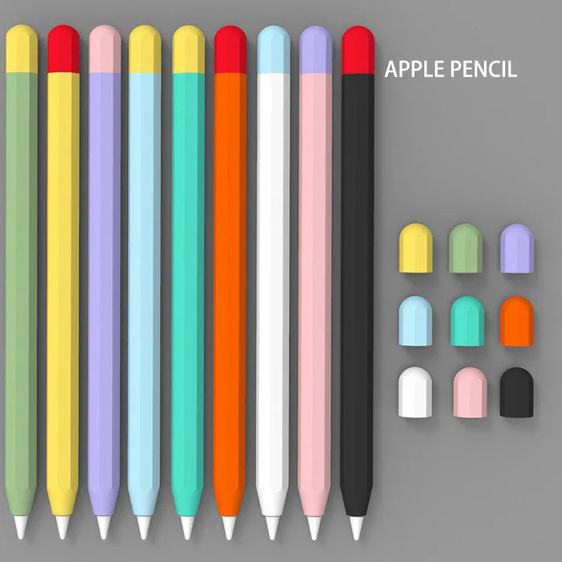 Octagonal pure silicone protective cover for Apple Pencil in 0.35mm thickness with nine colour options