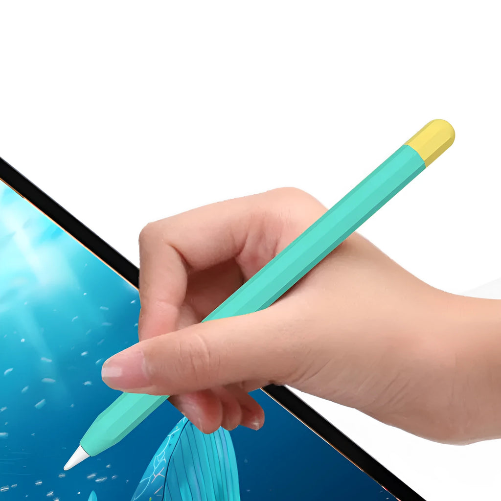 Octagonal pure silicone protective cover for Apple Pencil in 0.35mm thickness with nine colour options