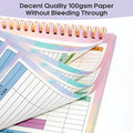 B5 size spiral-bound wealth management notebook with a PP cover, open on a table.