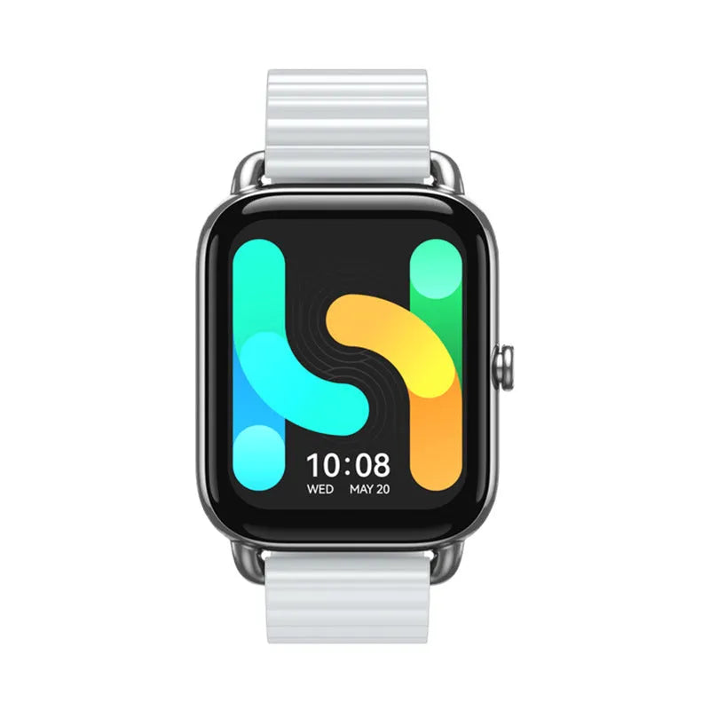 HAYLOU RS4 Plus smart sports watch with AMOLED display showing fitness metrics