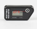 Black waterproof LCD maintenance timer for ATV motorcycle motorboat and lawn mower engines