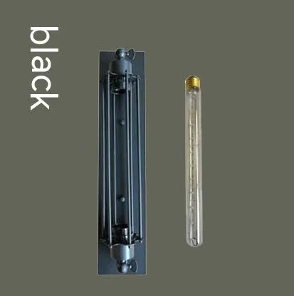 Industrial retro flute iron wall lamp in antique style, shown in silver finish.