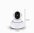 White wireless dome security camera with HD night vision and 3.6mm lens for indoor outdoor use