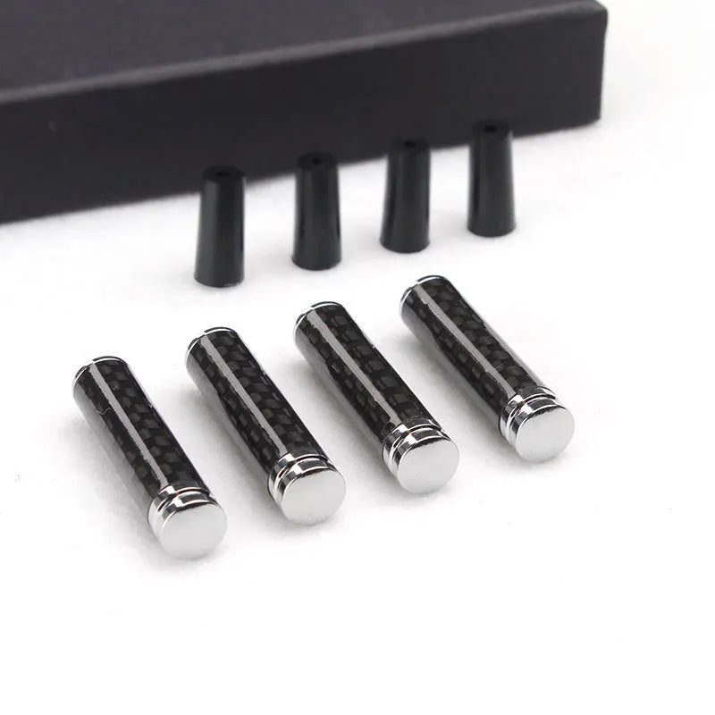 Four carbon fibre door lift covers with metal reinforcement for vehicle interior replacement