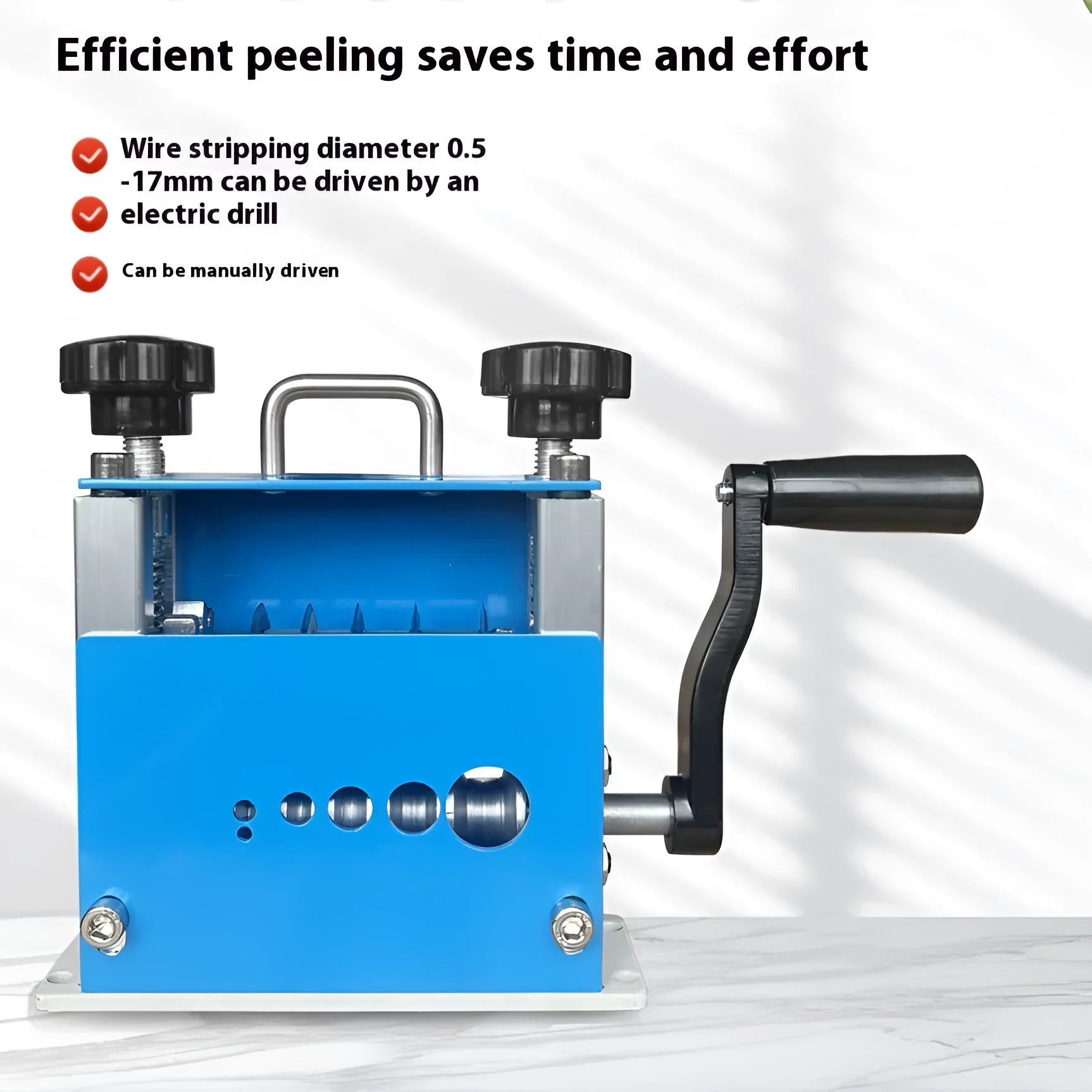 SD-017 manual wire stripping machine with plastic housing for 0.5-17mm cables