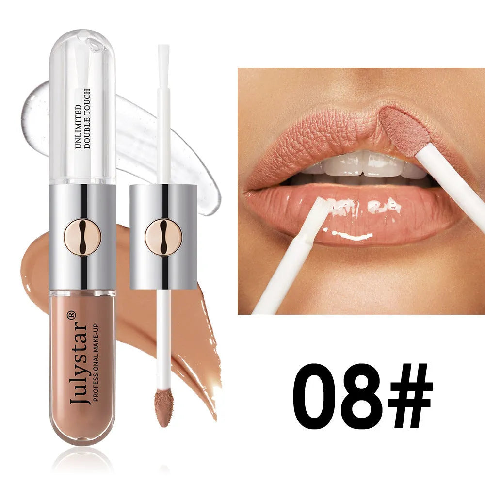 Women's lasting lip gloss tube in 6ml size with colour options 01Style to 09Style
