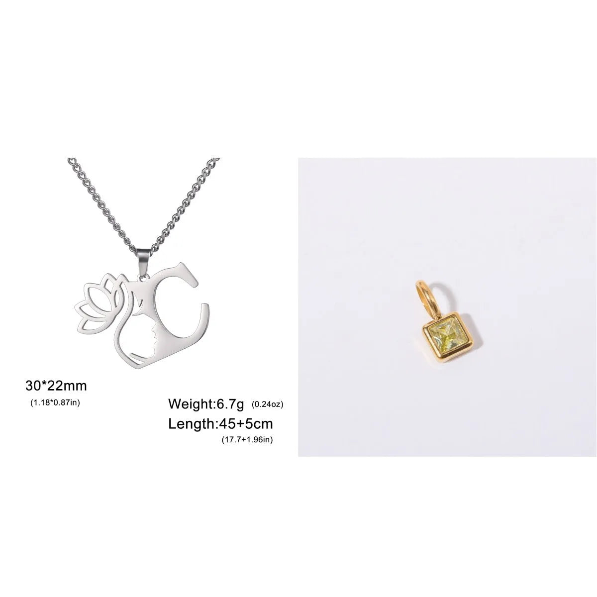 Stainless steel cross chain necklace with electroplated finish and single pendant