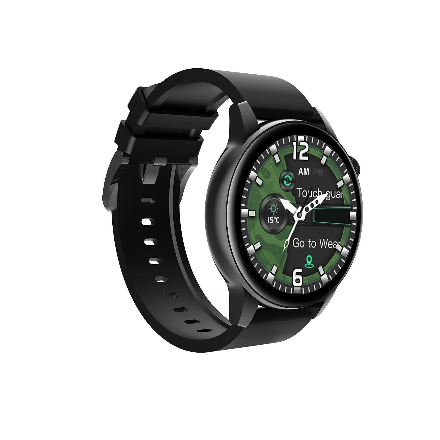 42mm stainless steel smart watch with 1.30-inch colour touchscreen display