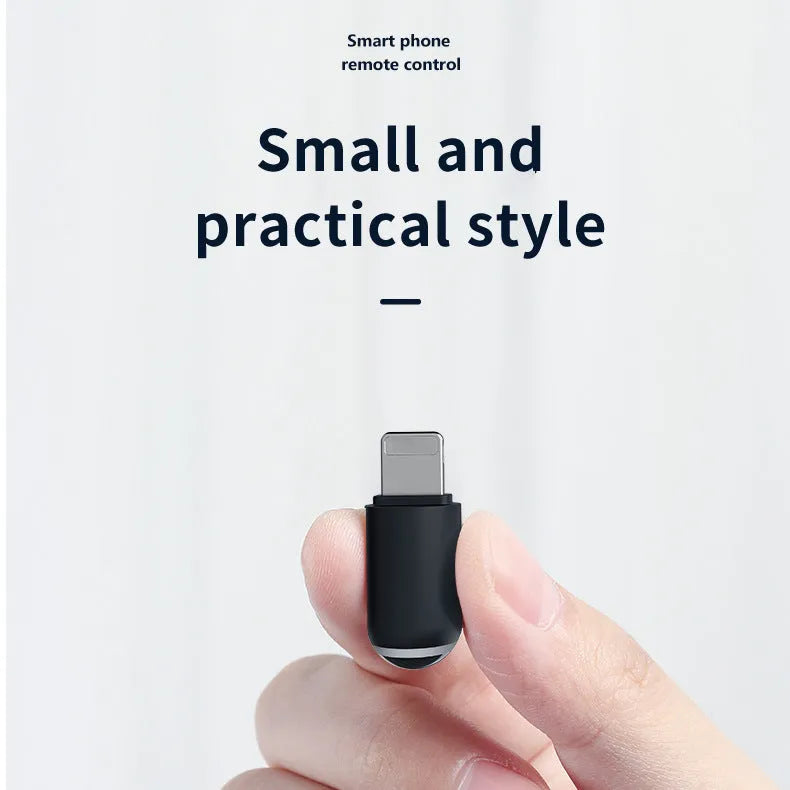 Capsule infrared universal remote control adapter measuring 34x11mm with smartphone connector options