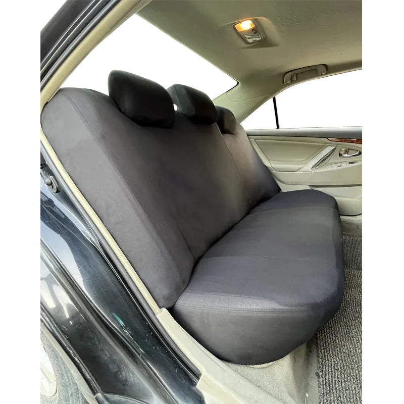 Polyester eyelet fabric car seat cover set in choice of colours showing stitching detail