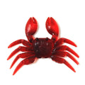 8cm PVC crab fishing lure in red and brown colour options for saltwater angling