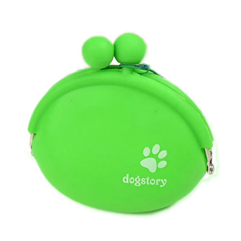 Yellow silicone dog training treat waist bag with hook-and-loop closure