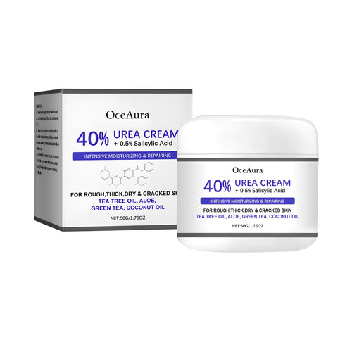 50g jar of anti cracking hand and foot cream with urea and salicylic acid