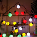 10-metre solar decorative light string with 40 LED bulbs for outdoor festival and camping events