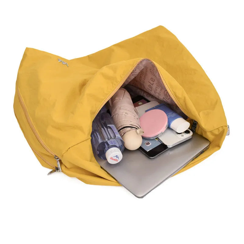 Women's heart-shaped nylon underarm bag in large capacity design