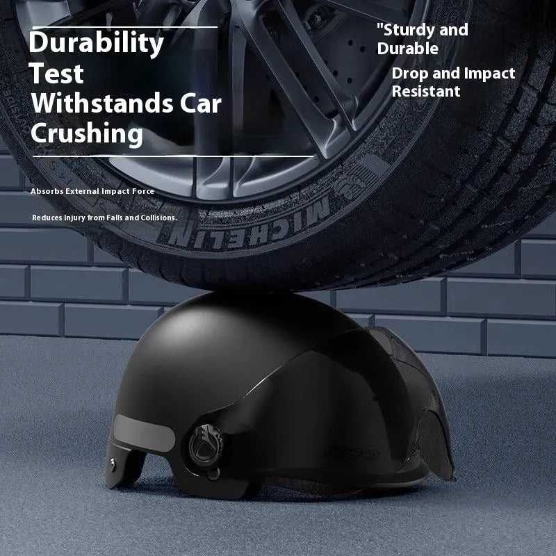 3C certified polypropylene electric vehicle helmet with sun protection in multiple colour options