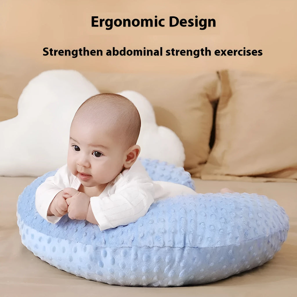 Multifunctional nursing pillow with milk spilt prevention in pink, yellow, grey, and light blue colours