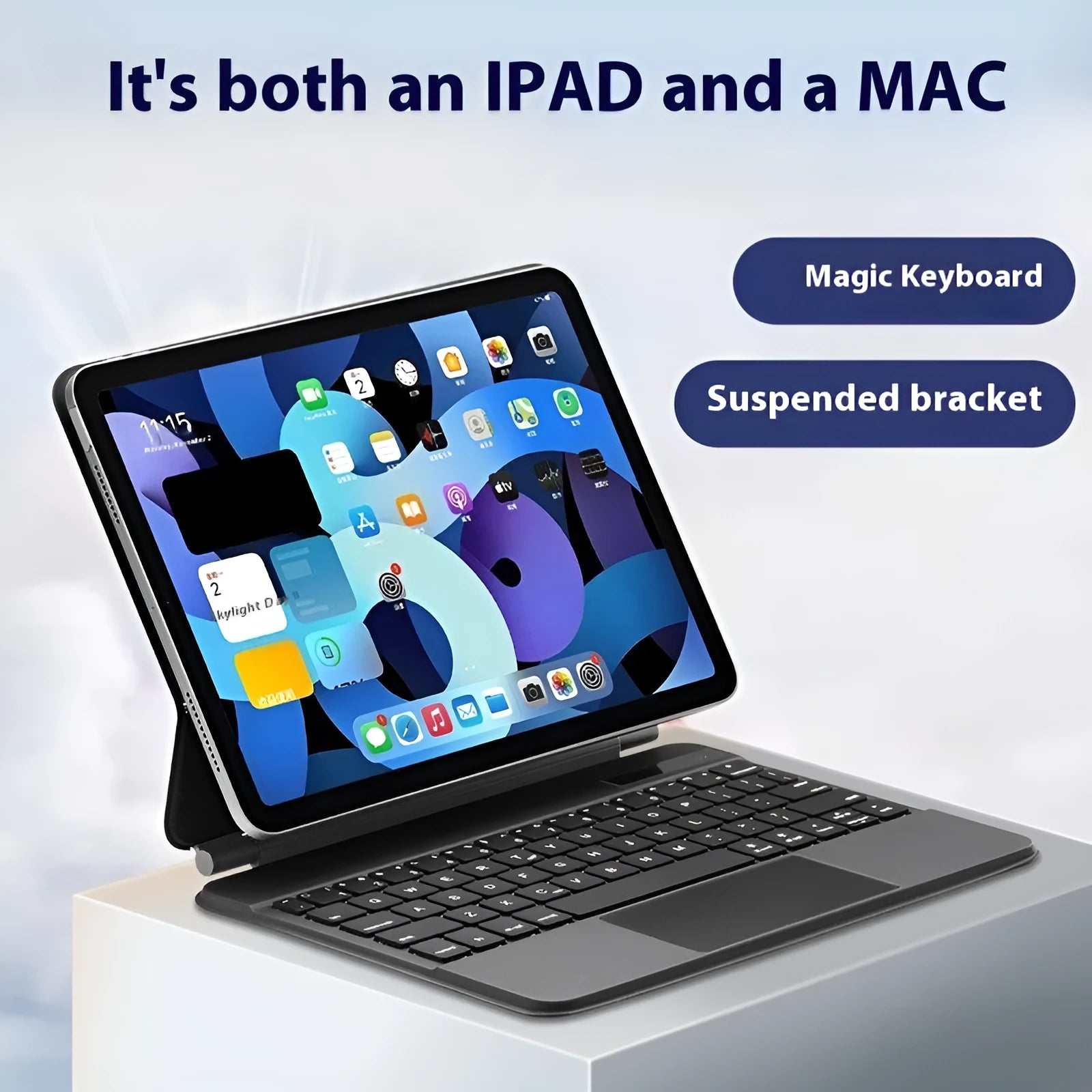 iPad Pro wireless Bluetooth keyboard with magnetic suction protective cover in multiple colours