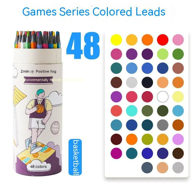 Zhenglin Sports Series colour pencils in paper barrel with multiple colour refill options