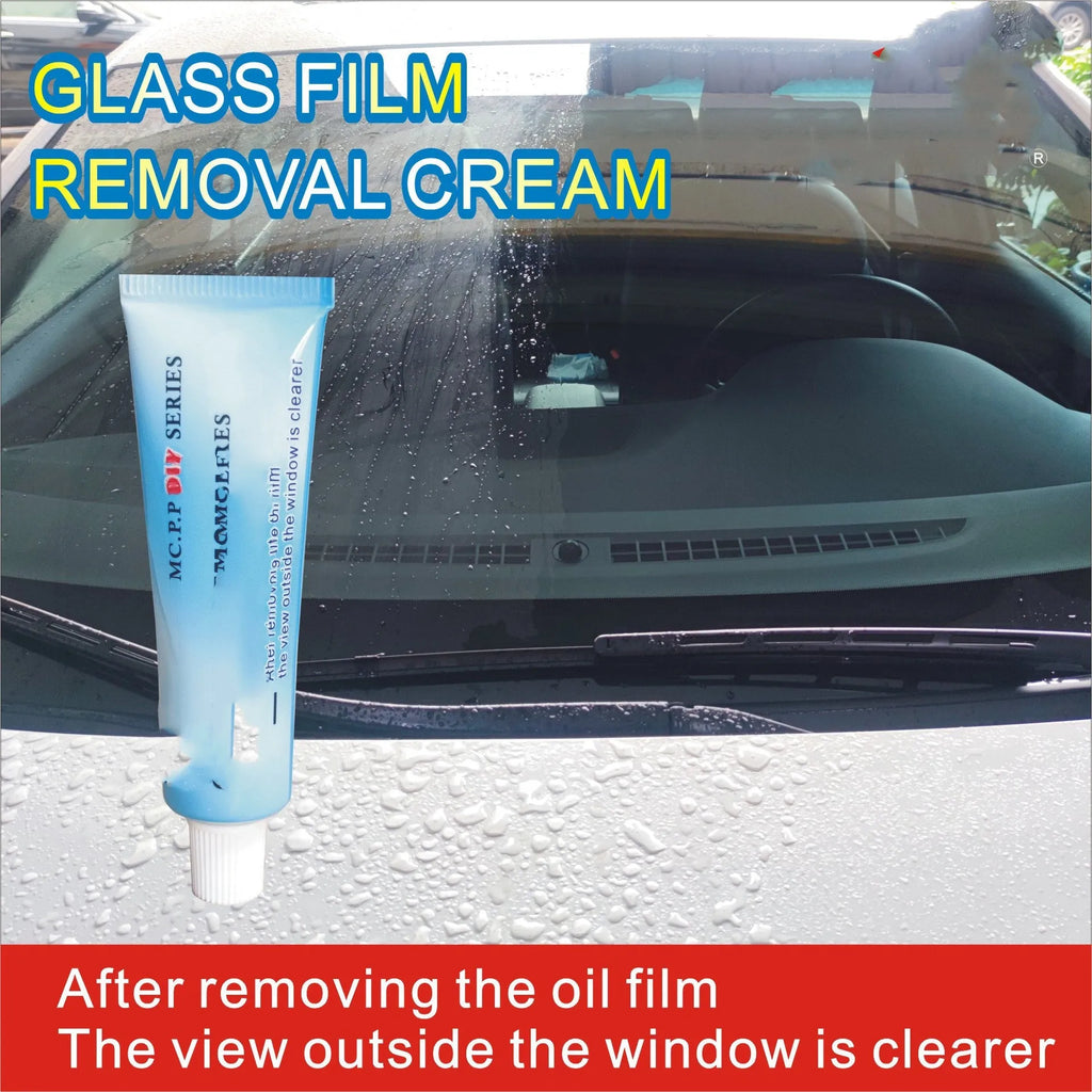 White English version bag containing 15ml glass rainproof spray for car windscreens and windows