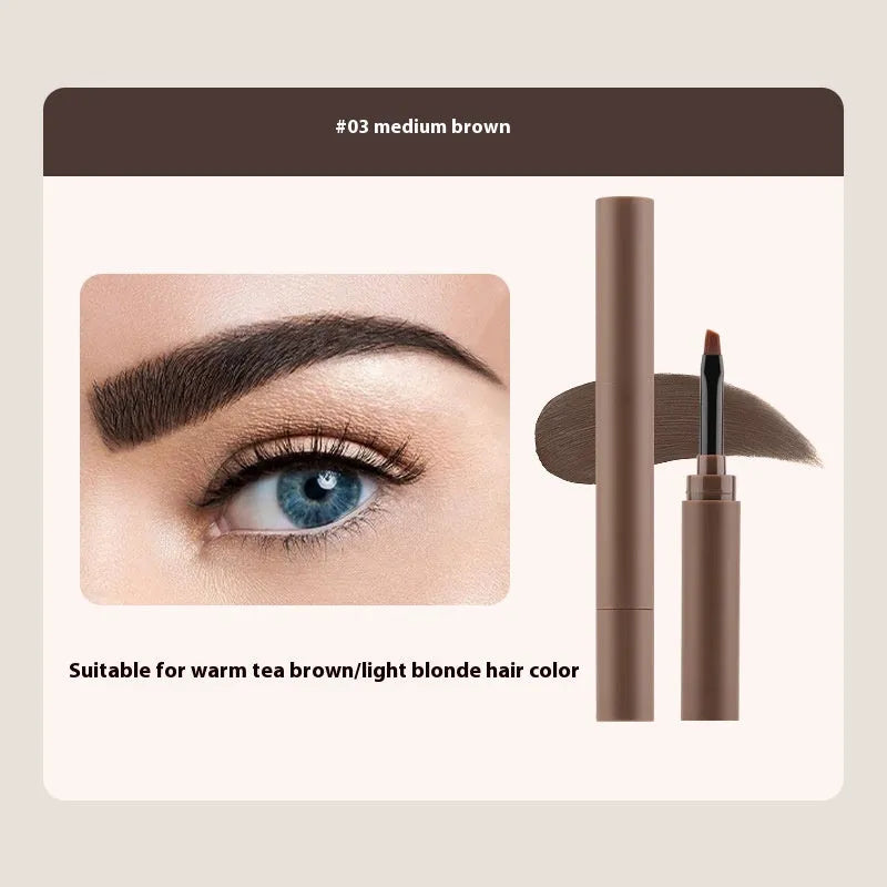 Double-headed eyebrow cream in five colour shades for natural brow definition