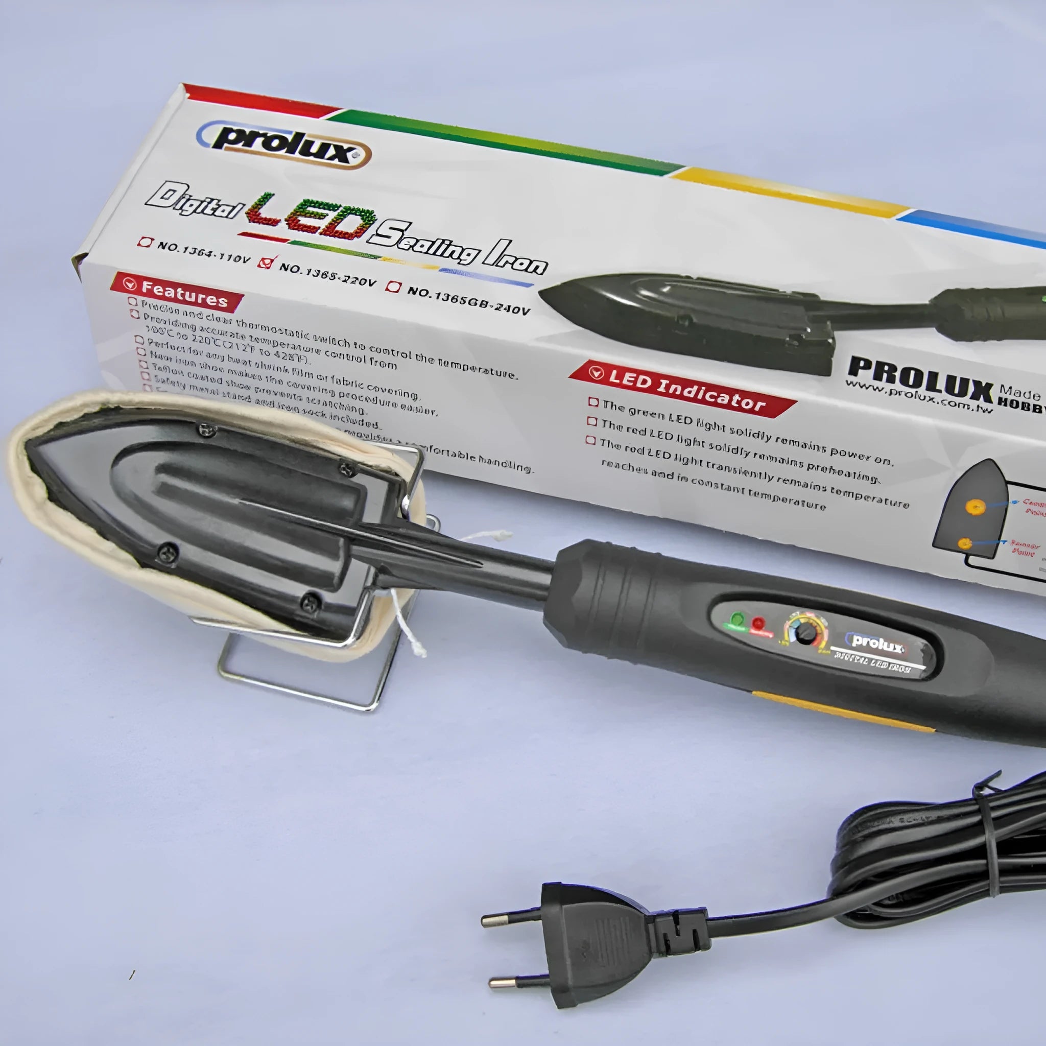 Electronic temperature control hot iron for skin model preparation with heat-resistant bracket