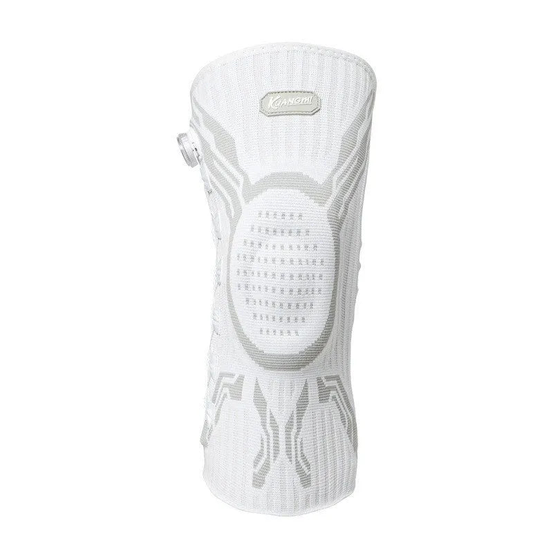 Professional grey-white sports knee pads for basketball, running, football, and badminton in M, L, XL sizes
