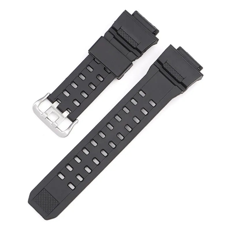 Camouflage TPU watch strap with silver buckle for single hair watch systems