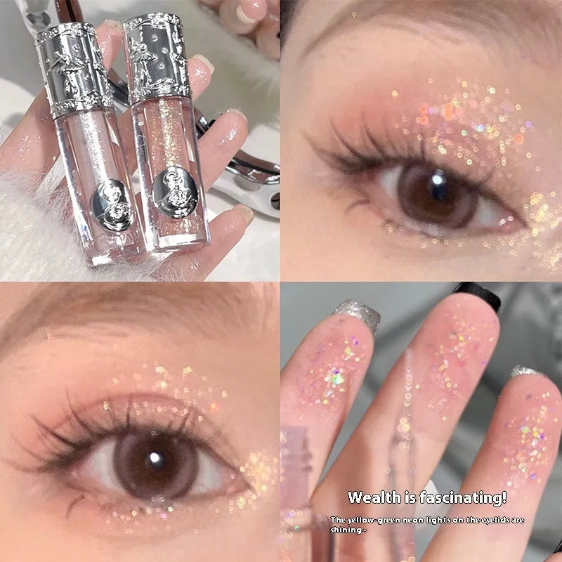Ballet liquid eye shadow tube showing five colour options for shimmer makeup looks
