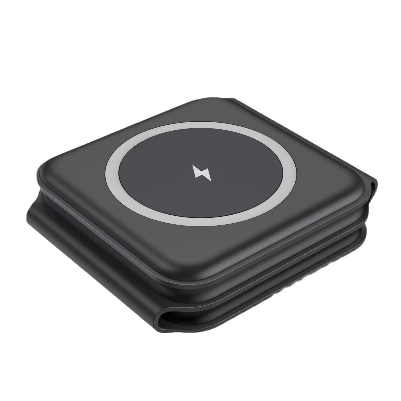 3 In 1 Magnetic Wireless Charging Folding Mobile Phone Holder Black White ABS Silicone USB-C Input 9V 2A 9V 3A Output 15W 10W 7.5W 5W 2.5W Foldable Design for Multiple Devices