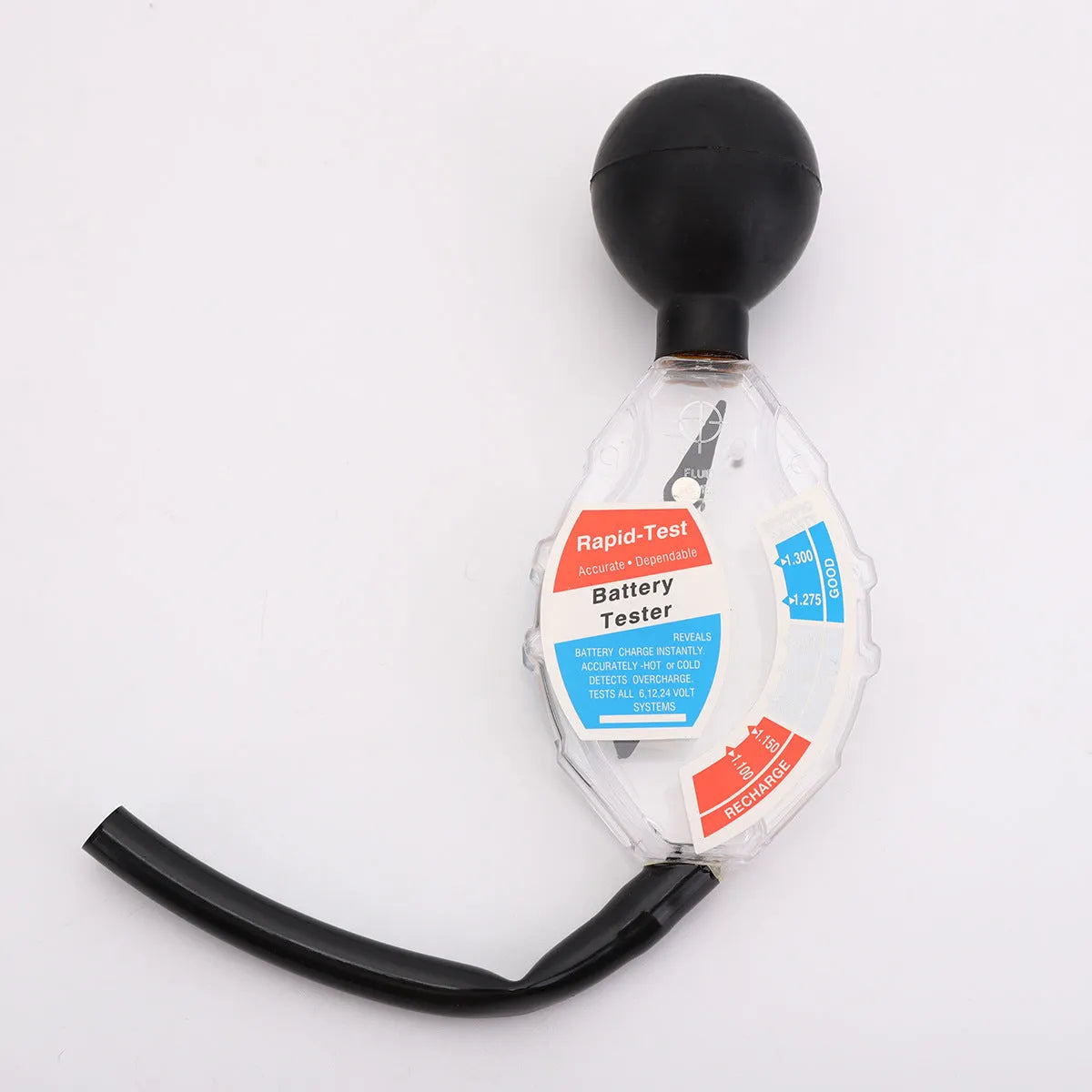 ABS liquid hydrometer for lead acid battery electrolyte testing with suction bulb