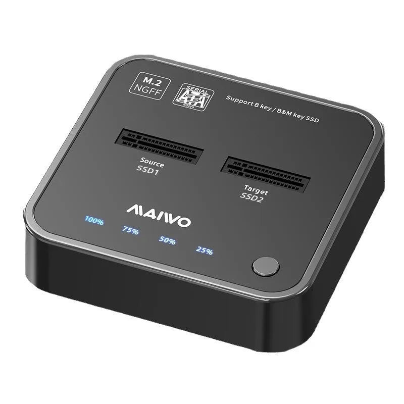 MAIWO K3016 M2 NVMe SATA solid state hard disk docking station with cables and power adapter