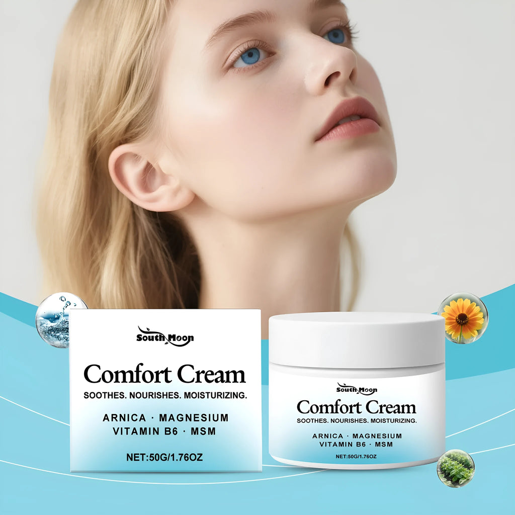 50g moisturising cream jar measuring 5cm by 5cm with ingredient list including Shanjinchehua.