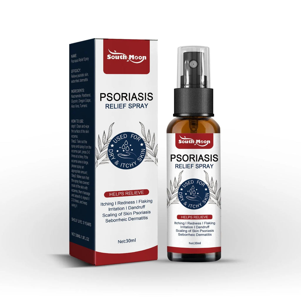 30ml bottle of body care spray with a spray nozzle, containing glycerin, allantoin, panthenol, and aloe vera.