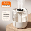 Beige large capacity humidifier with digital display and dual spray outputs