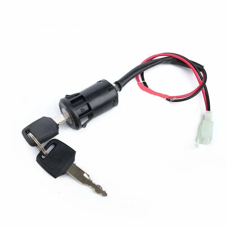 Waterproof electric car door lock for vehicle ignition key starting with plastic construction
