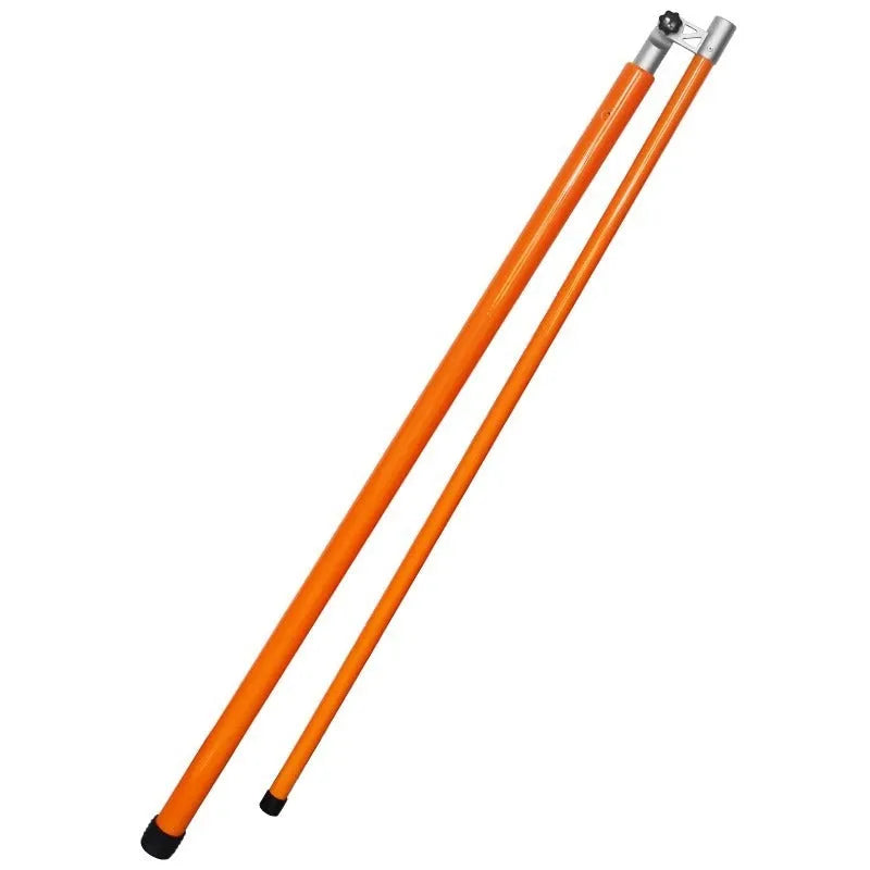 Telescopic cargo truck height measuring rod showing extended glass fibre construction with clear scale markings