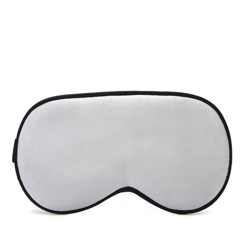 Double-sided mulberry silk eye mask with embroidered print in various colour options