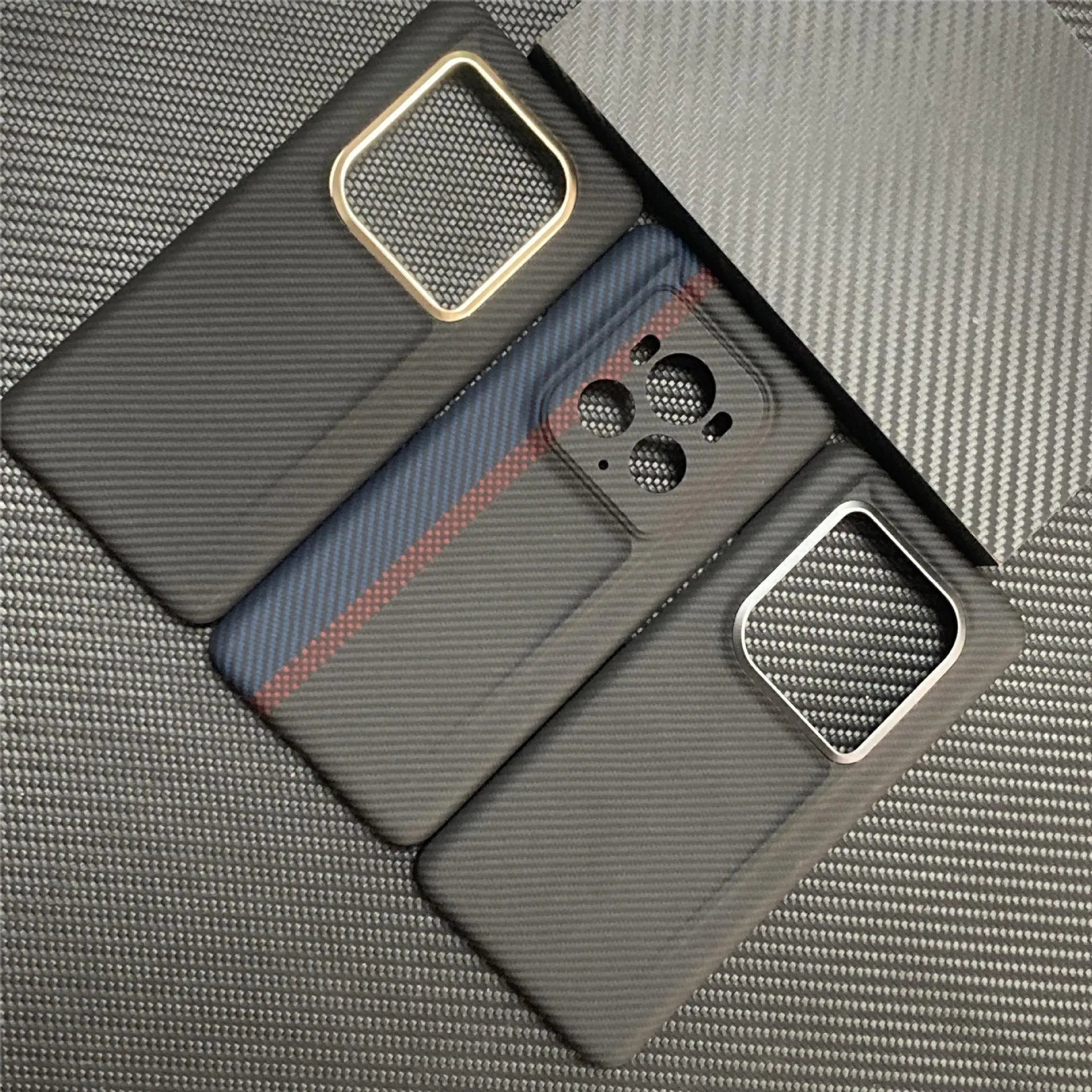Genuine leather phone case for Honor Magic6 Zhizhen Edition in coarse grain 1500D Crater finish, red colour